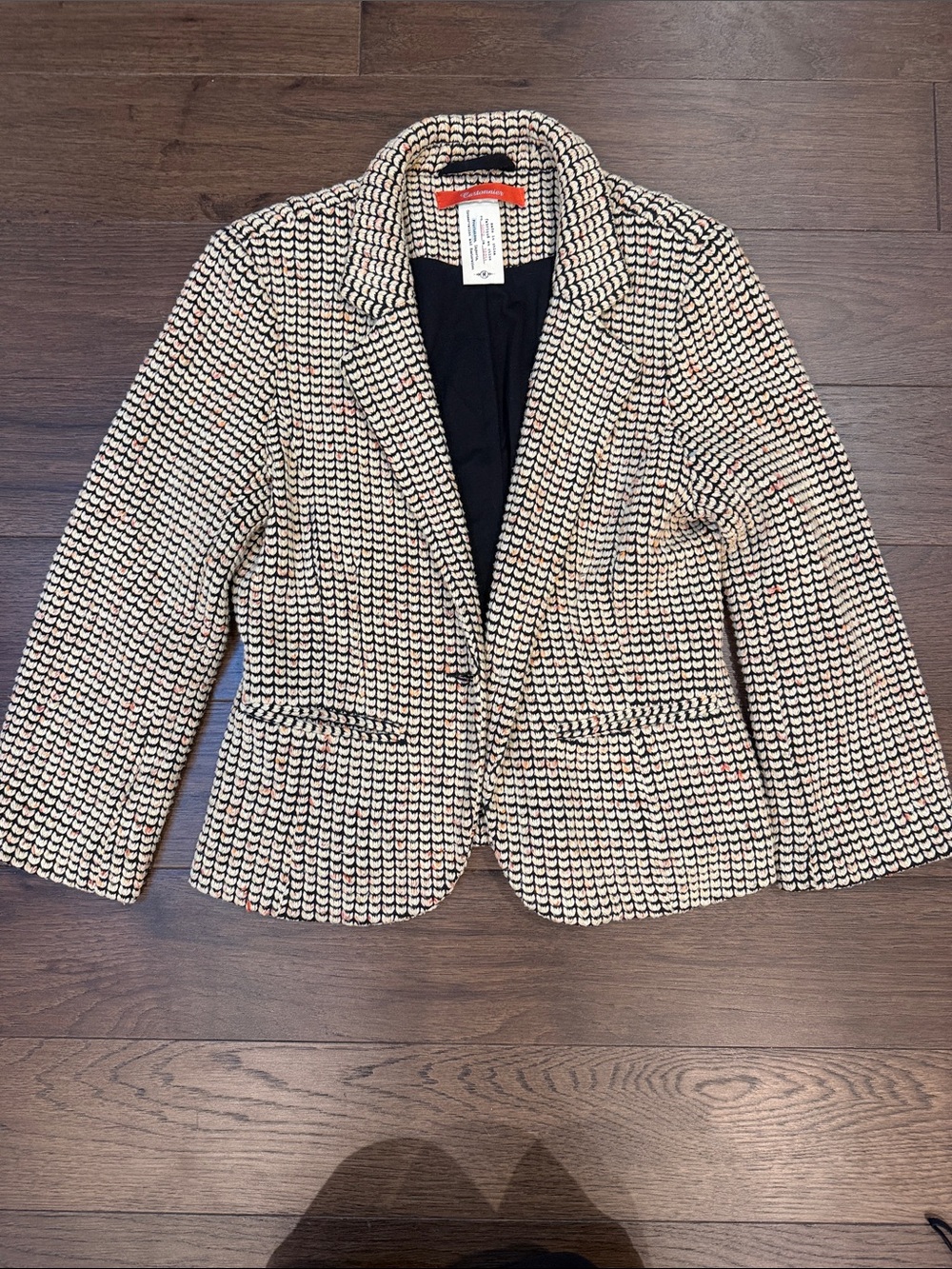 Cartonnier (Anthropologie) "Tamsin" Textured Tweed Knit Blazer Medium - C64-005